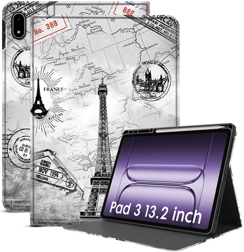 Robustrion Cover Case for OnePlus Pad 3 13.2 inch Cover, Folio Cover Case for OnePlus Pad 3 Cover with Pencil Holder 13.2 inch [Auto Sleep Wake Support] - Eiffel - Image 1