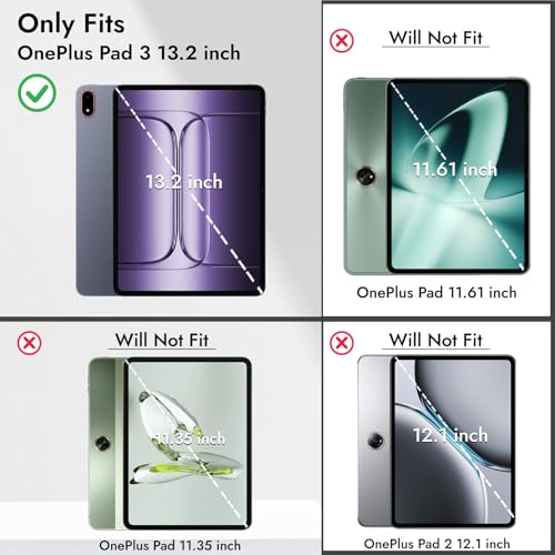 Robustrion Cover Case for OnePlus Pad 3 13.2 inch Cover, Folio Cover Case for OnePlus Pad 3 Cover with Pencil Holder 13.2 inch [Auto Sleep Wake Support] - Eiffel - Image 2