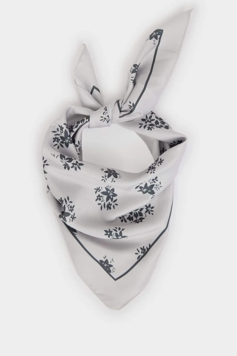 ديفاكتو Girl Patterned Satin Scarf