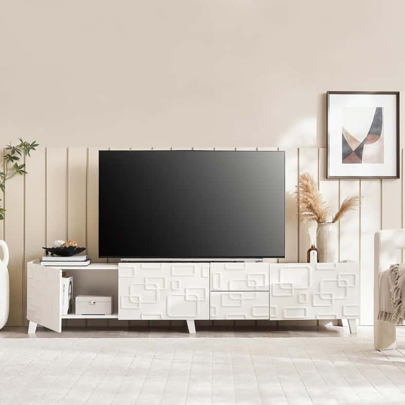 NEVADA TV UNIT UP TO 80 INCHES - WHITE - Image 4