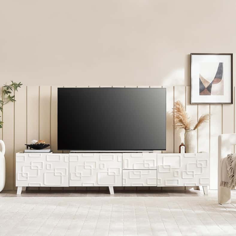 NEVADA TV UNIT UP TO 80 INCHES - WHITE - Image 3