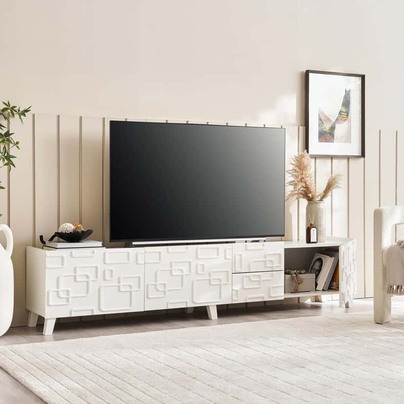 NEVADA TV UNIT UP TO 80 INCHES - WHITE - Image 2