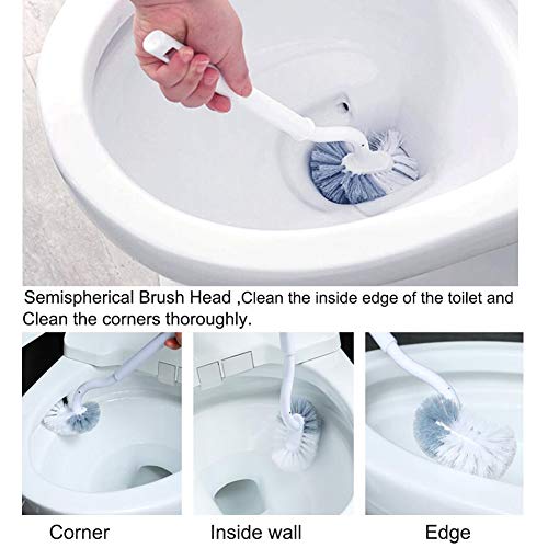 Marbrasse Marbarsse Bathroom Toilet Bowl Brush and Holder, Curved Design Toilet Brush for Deep Cleaning Under Rim, Best Toilet Brush Set, Easy Handy CompactToilet BowlCleaner Brush for Bathroom, 1 Pack - Image 5