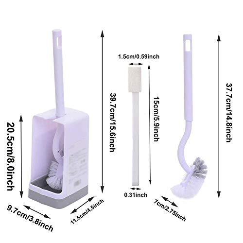 Marbrasse Marbarsse Bathroom Toilet Bowl Brush and Holder, Curved Design Toilet Brush for Deep Cleaning Under Rim, Best Toilet Brush Set, Easy Handy CompactToilet BowlCleaner Brush for Bathroom, 1 Pack - Image 2