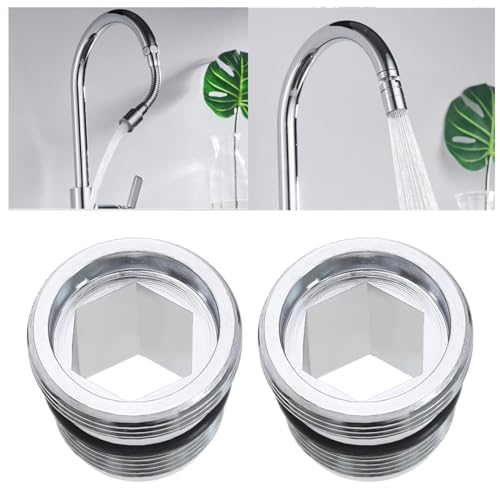 Micro Traders محولات ميكرو 2 قطع M18.5-M22 ذكر إلى ذكر متوافق مع إيكيا ومتوافق مع جروهي ومتوافق مع نيبيرل محول صنبور TJ محول نحاسي - Image 3