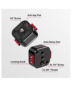 KASTWAVE Quick Release Plate, Quick Release System QR Plate with Arca Swiss Slot Universal 1/4" to 3/8" Screw, Perfect for Tripod/Monopod/Camcorders  - Image 2