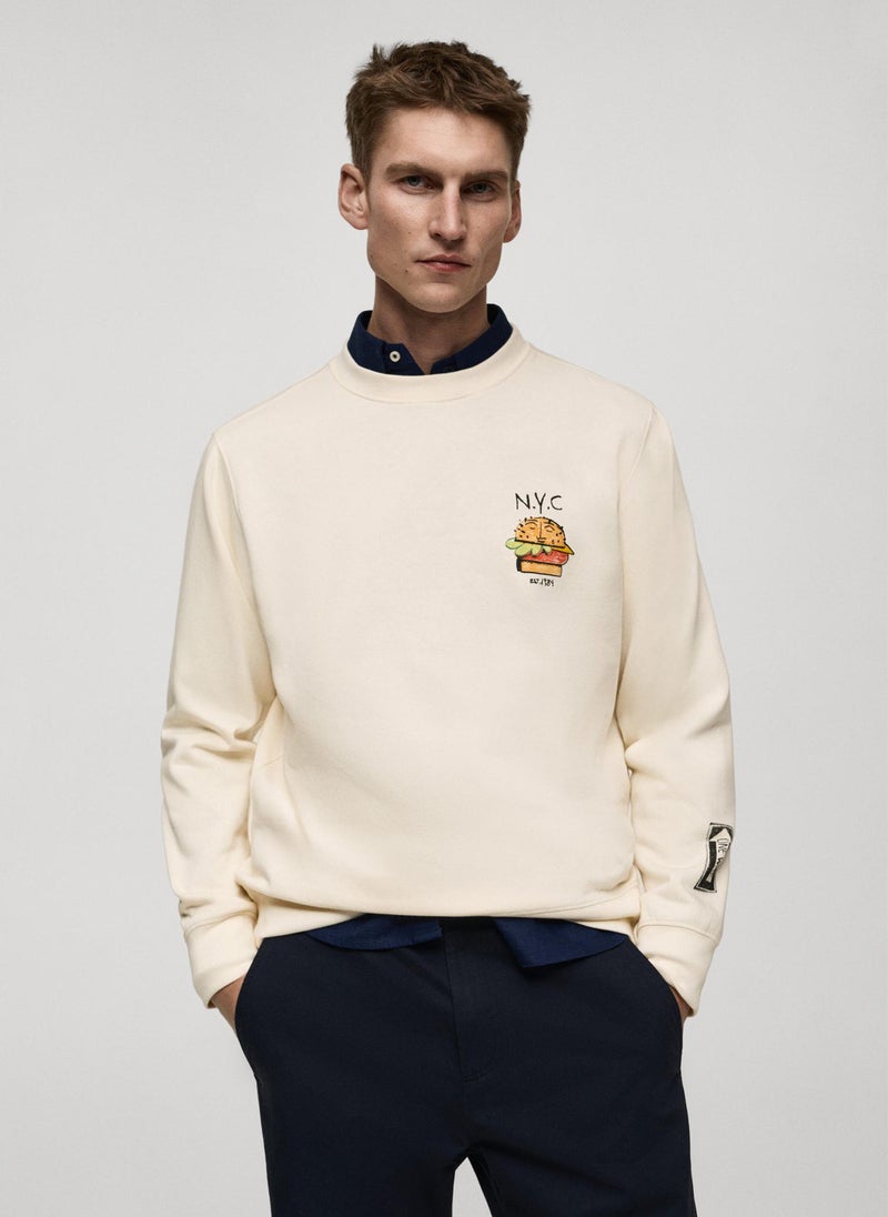 Mango Man Graphic-Print Cotton Sweatshirt  - Image 1