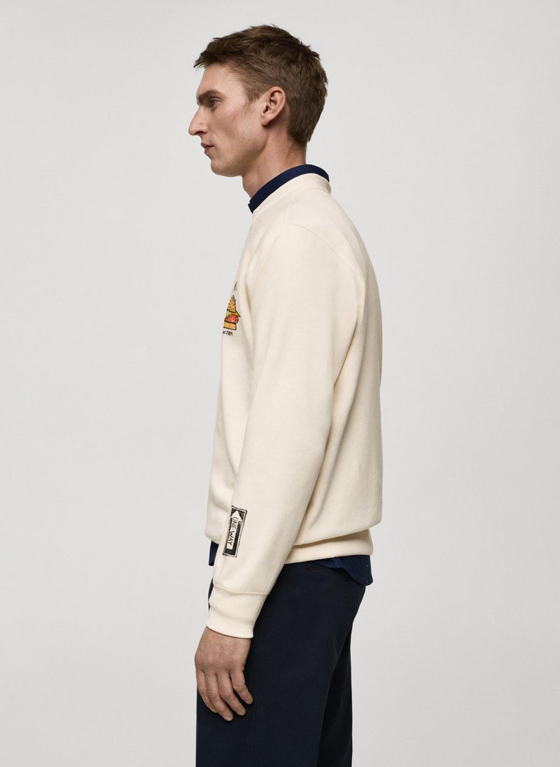Mango Man Graphic-Print Cotton Sweatshirt  - Image 3