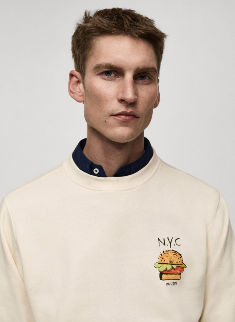 Mango Man Graphic-Print Cotton Sweatshirt  - Image 4