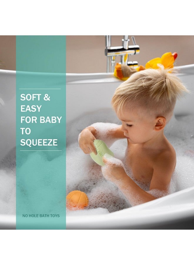 ROHSCE Bath Toys, Soft Sport Sensory Balls for Toddlers Boys Girls No Hole Wheat Straw Soft Montessori Toys for Babies 6 Months+, Swimming Pool Beach Shower Baby Toys - Image 5