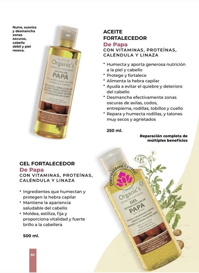 Florigan Multi-use Hair & Body Oil Aceite de Papa 250ml  - Image 3