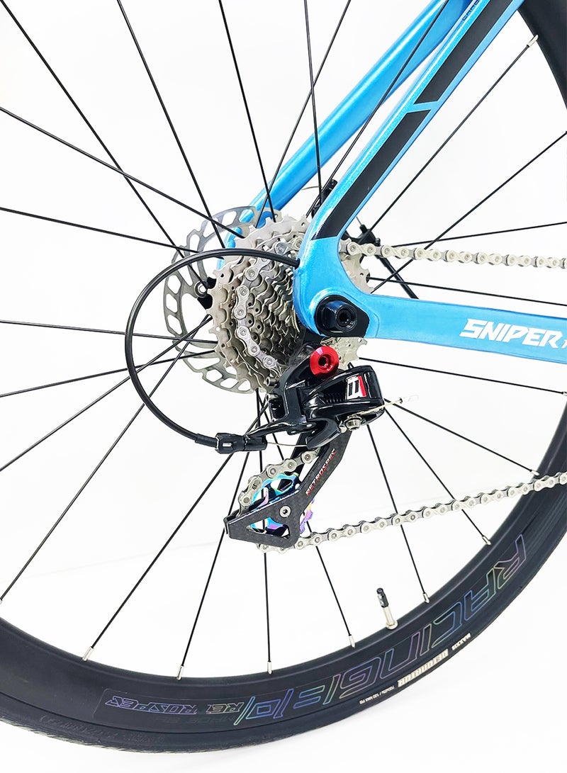 Twitter Sniper Pro Aero Road Race Bike XL 56.5 cm (54 cm seat tube) Blue 700×25c Maxxis Detonator Hydraulic Disc - Image 3