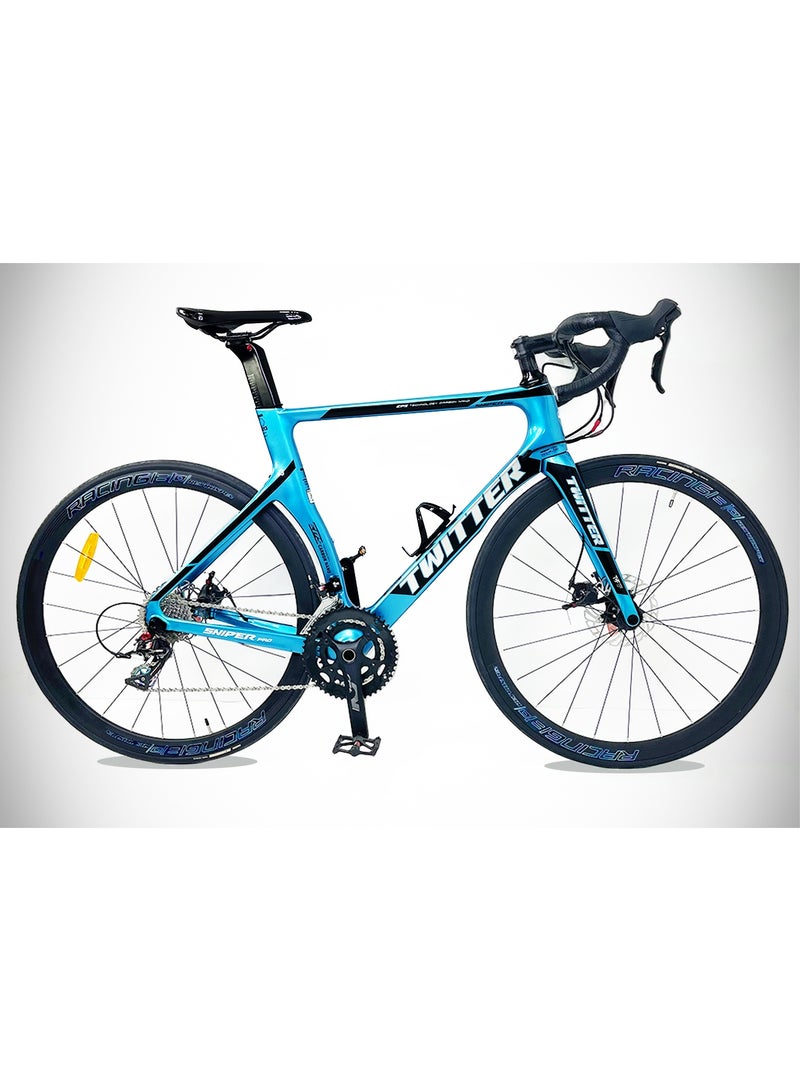 Twitter Sniper Pro Aero Road Race Bike XL 56.5 cm (54 cm seat tube) Blue 700×25c Maxxis Detonator Hydraulic Disc - Image 1