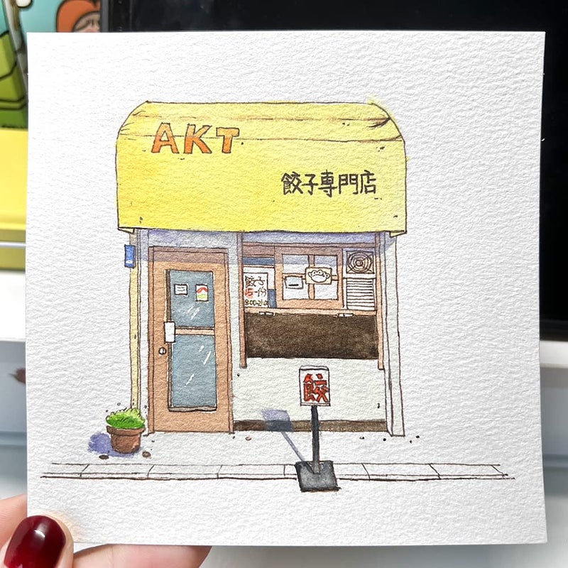 Qianshan دفتر رسم بالألوان المائية، 3.9x3.9 بوصة دفتر ميني مربع محمول بالألوان المائية، 20 ورقة قابلة للتقطيع من ورق الرسم ذو الملمس بالألوان المائية، 300 جرام (140 رطل) دفتر رسم فني. أبيض - Image 5