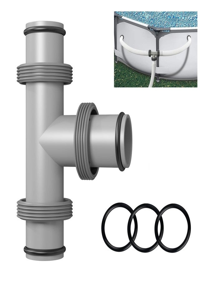 Aowalen Pool Hose Connector, 1.5" to 1.5" T-Joint Pool Hose Adapter for Above Ground Swimming Pool Filter Pump and Pool Vacuum, 3 Way Pool Pump Connectors Replacement Parts (1.5" to 1.5" T Joint) - Image 1