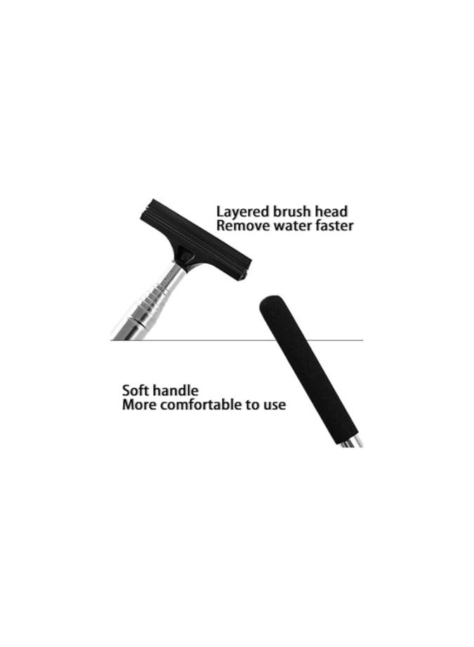 general Car Rearview Mirror Wiper, Retractable Auto Glass Squeegee, Water Cleaner with Telescopic Long Rod, Portable Cleaning Tool for All Vehicles, Universal Automotive Accessories - Image 4