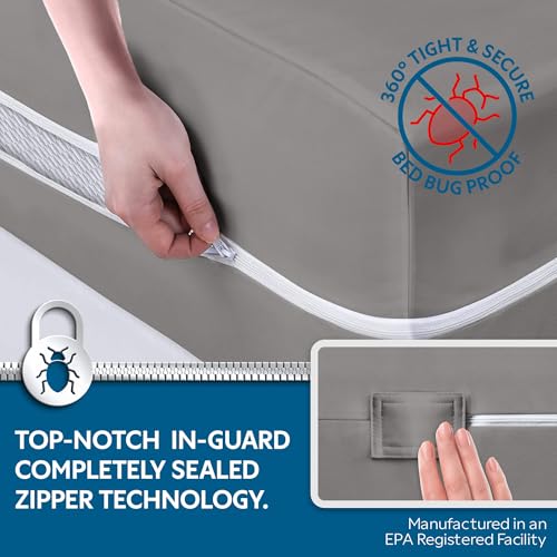 Guardmax Queen Mattress Encasement with Zipper Waterproof Bed Bug Proof and Dust Mite Proof Mattress Protector for Queen Size Bed up to 12 Deep Zippered All Around Jersey Knitted Mattress Cover - Image 3