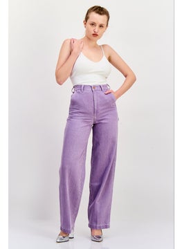 Wrangler Women Regular  Fit High Rise Straight Leg Jeans, Purple  - Image 4