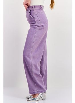 Wrangler Women Regular  Fit High Rise Straight Leg Jeans, Purple  - Image 2