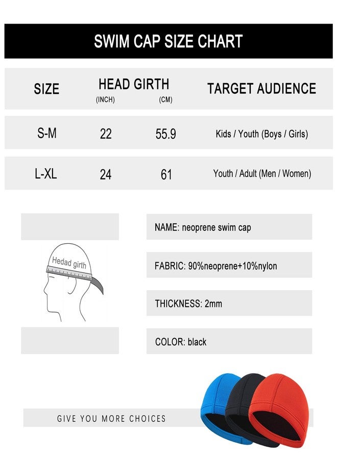 TBLUITE Wetsuit Diving Hood Neoprene Triathlon Beanie 2mm 3mm Thermal Swim Scuba Cap Men Women Youth Keeps Long Hair Clean - Image 4