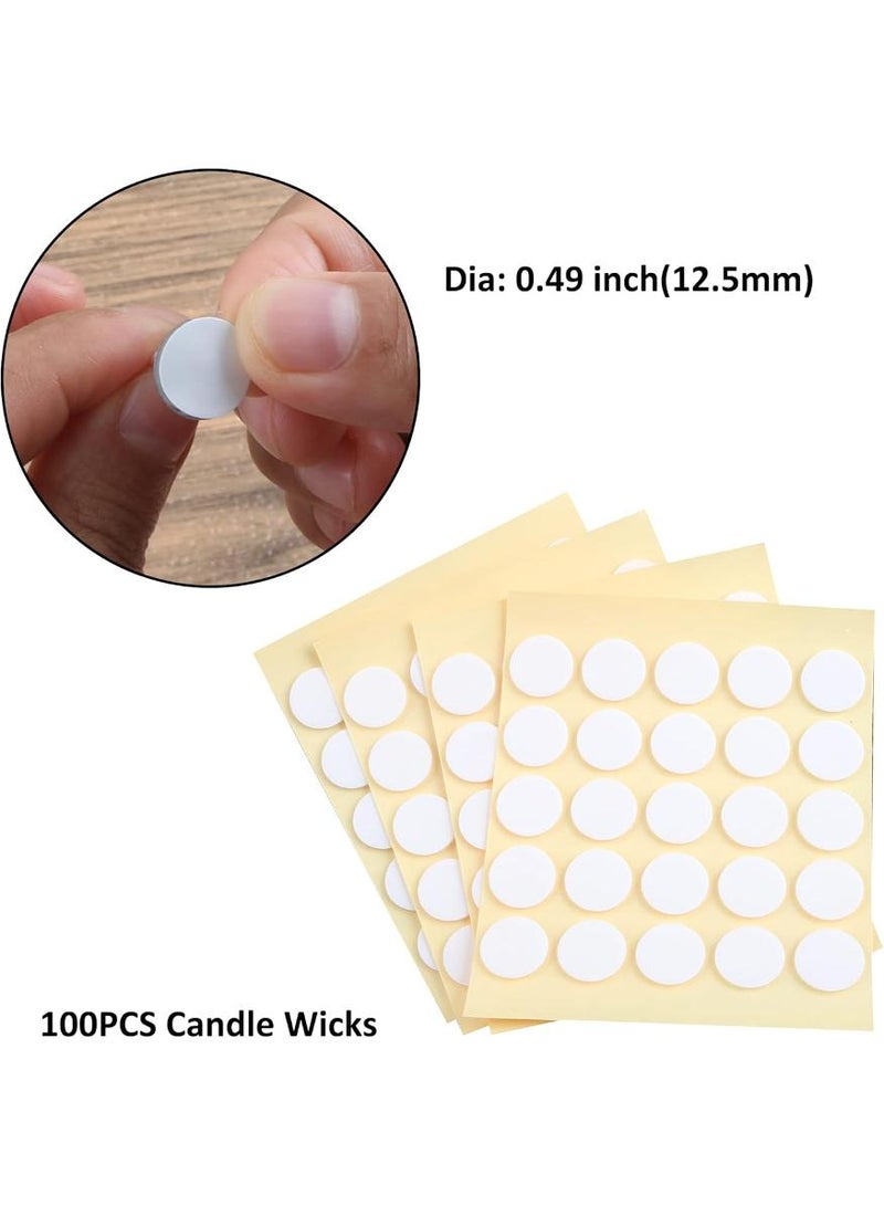 حياة كومفورت طقم فتائل، 10 سم فتيلة وملصق فتيل وحاملات فتائل خشبية - فتائل مغلفة بالبارافين، طقم فتائل قطنية لصناعة الشموع والشموع التي تصنعها بنفسك - Image 4