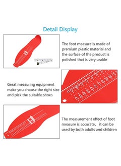Excefore Foot Measure Device, Professional Foot Sizer Tool 18-47 Shoe Gauge Kit Sized Foot Ruler Shoe, for Baby Toddler Kids Adults Home Accurate Measuring Ruler  - Image 4