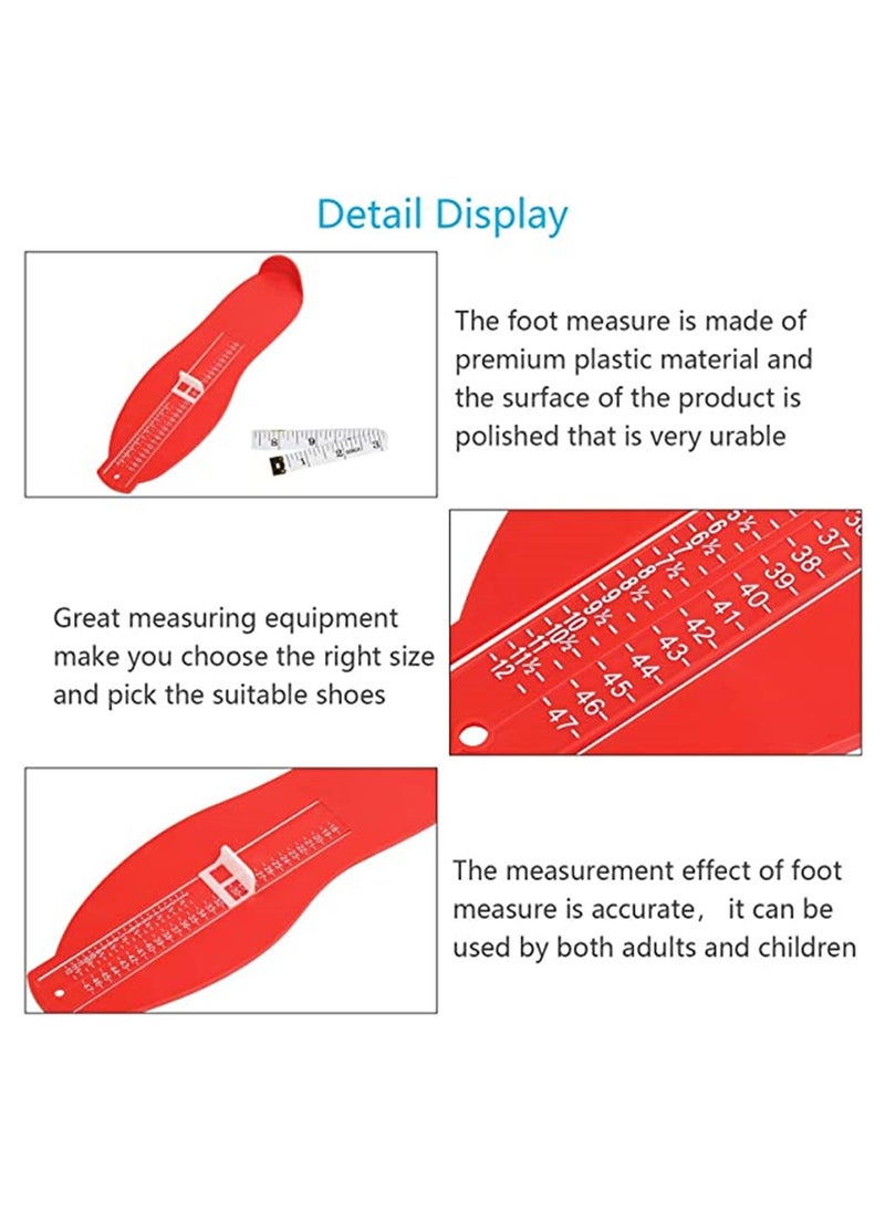 Excefore Foot Measure Device, Professional Foot Sizer Tool 18-47 Shoe Gauge Kit Sized Foot Ruler Shoe, for Baby Toddler Kids Adults Home Accurate Measuring Ruler  - Image 4