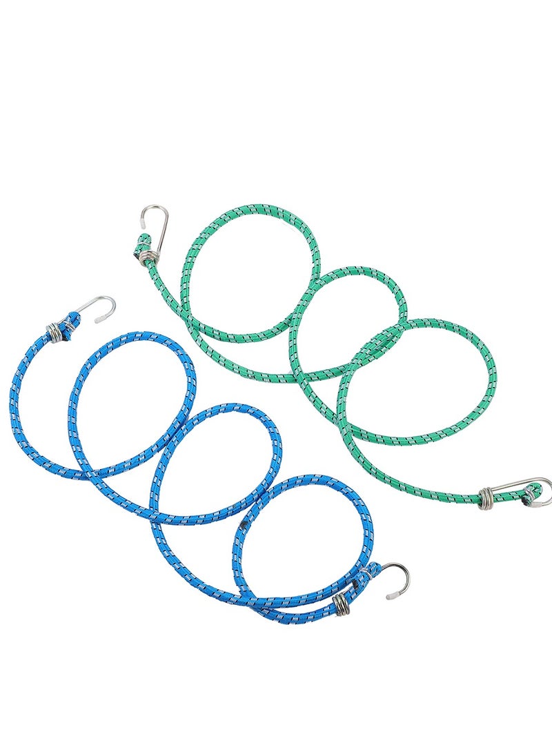 LAWAZIM - Rope Set - 2-Piece, 8mm x 1.5m - Elastic Bungee Cord with Metal Hooks, Knot-Resistant and Reusable - Ideal for Securing Luggage, Storage, Transport, and Outdoor Use - Image 1