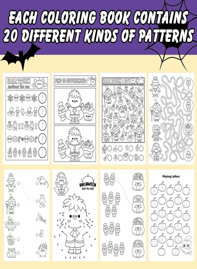 Maitys 60 Pcs Halloween Activity Books for Kids Mini Challenging Activities Fun and Games Include Mazes, Word Search, Word Scramble, and More for Halloween Party Gifts Bag Stuffers - Image 3