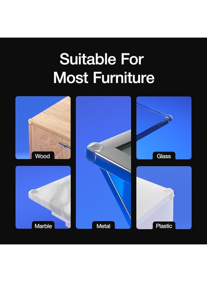واقيات زوايا الأثاث - 12 قطعة شفافة لحماية الأطفال من الحواف الحادة - Image 2