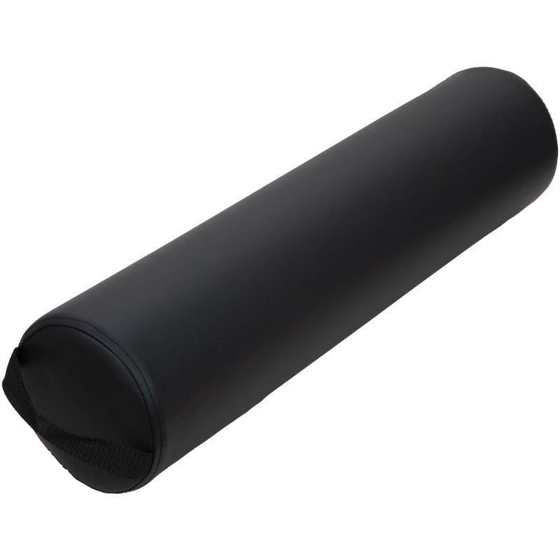 ForPro Professional Collection ForPro Full Round Bolster Pillow, Black, Oil and Stain-Resistant, for Massage and Yoga, 6â€ R x 26â€ L - Image 1