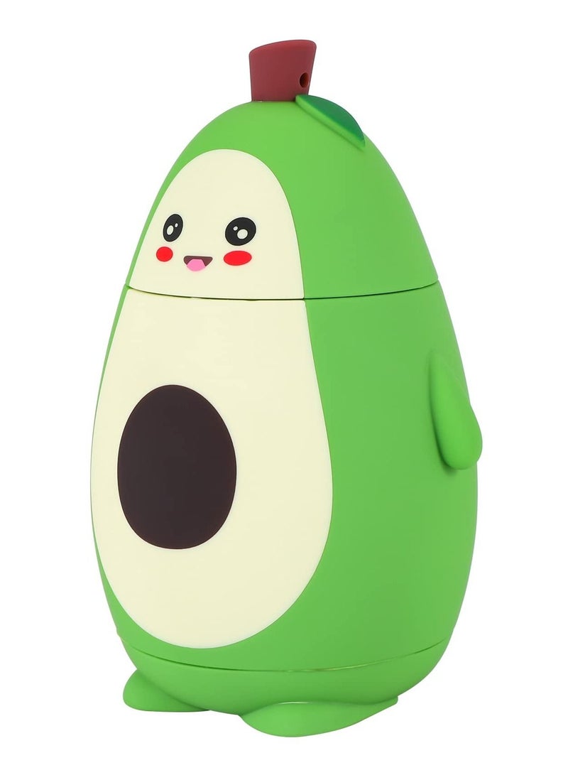 واي آند دي Cute Portable Water Cup, Cartoon Avocado Glass Double Layer Student Simple Fresh Mori, Travel Mug Tea Bottle Coffee Flask, Born for Girls And Ladies, Green - Image 5