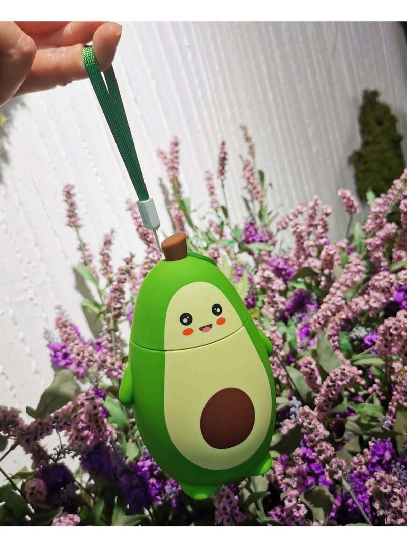 واي آند دي Cute Portable Water Cup, Cartoon Avocado Glass Double Layer Student Simple Fresh Mori, Travel Mug Tea Bottle Coffee Flask, Born for Girls And Ladies, Green - Image 3