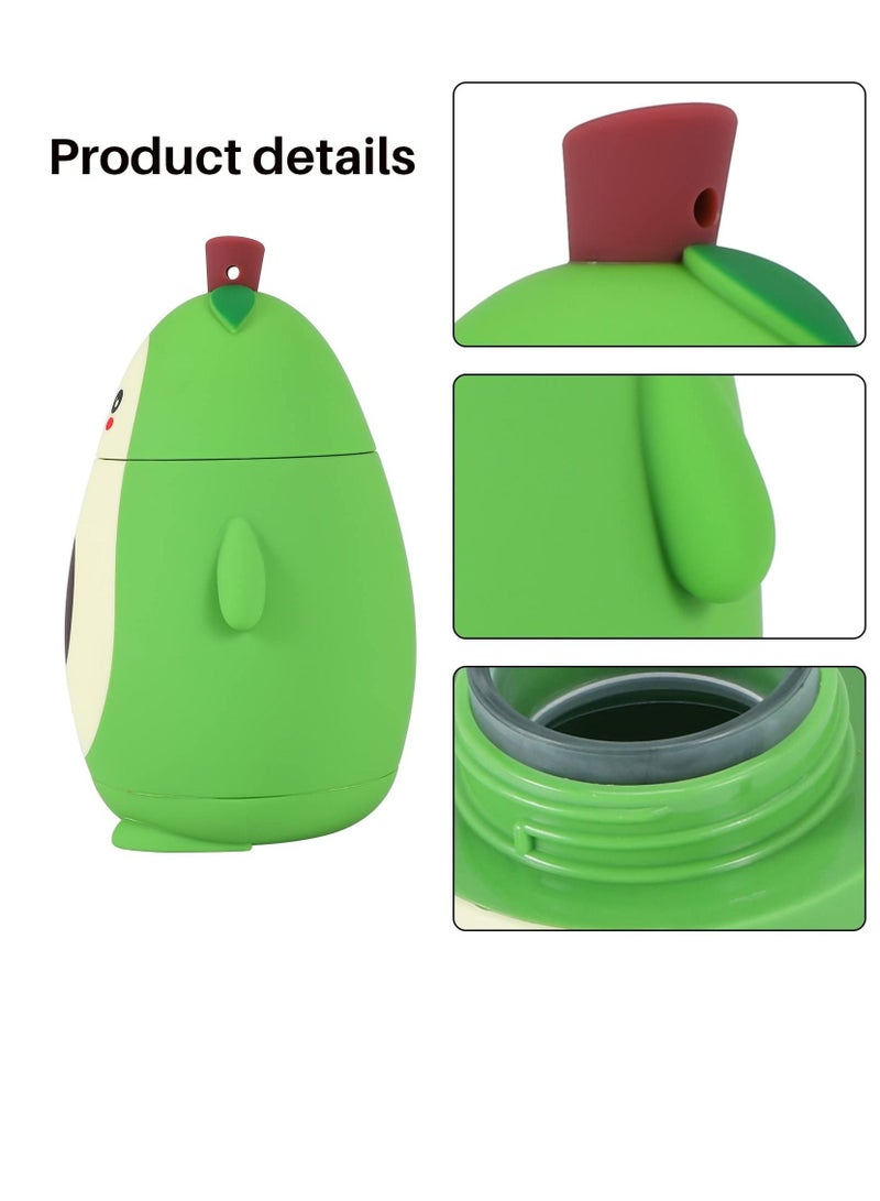 واي آند دي Cute Portable Water Cup, Cartoon Avocado Glass Double Layer Student Simple Fresh Mori, Travel Mug Tea Bottle Coffee Flask, Born for Girls And Ladies, Green - Image 4