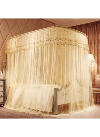 Home textile mosquito net, fishing rod telescopic rail mosquito net, double thickness U-shaped mosquito net, 1.5*2.0m (thick 32mm tube) - pzsku/ZC70D3C99027EB5A1E5FAZ/45/_/1700199585/33e121ba-d958-494c-b39b-c09b5699dc41