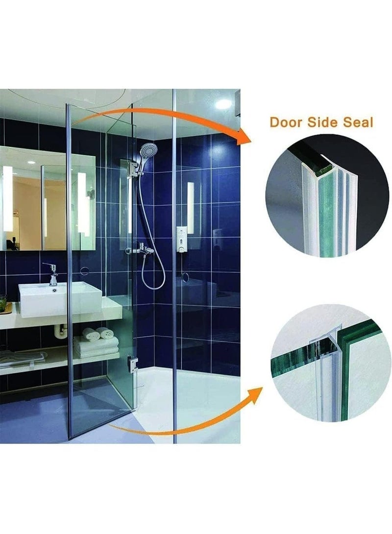 دش باب الزجاج ختم, مطاط بلاستيك دش شاشة ختم الشريط, بلا إطار دش باب ختم الشريط, ل 6 مم زجاج حمام مقاوم للماء شريط السيليكون غرفة دش شرفة شريط الزجاج الأمامي - Image 3