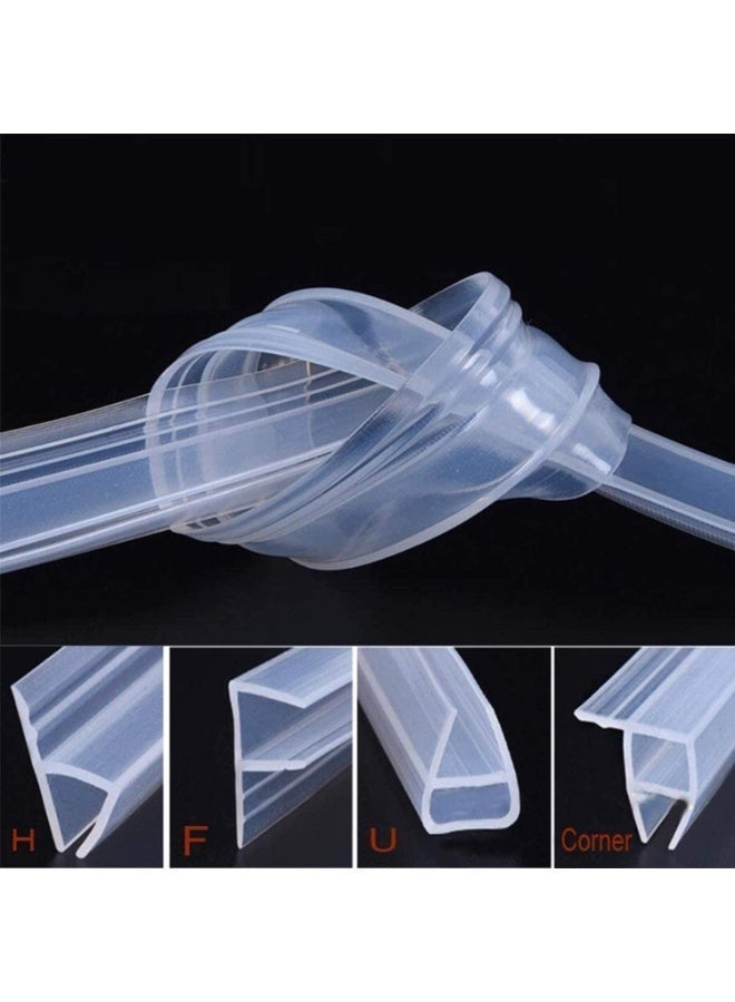 دش باب الزجاج ختم, مطاط بلاستيك دش شاشة ختم الشريط, بلا إطار دش باب ختم الشريط, ل 6 مم زجاج حمام مقاوم للماء شريط السيليكون غرفة دش شرفة شريط الزجاج الأمامي - Image 5