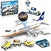 HOGOKIDS City Passenger Airplane Building Set with LED Light 901 PCS Plane Building Blocks with Airport Terminal Radar Tower Luggage Trailer Planes Model Toys Gifts for Adults Boys Girls Age 612 - Image 2