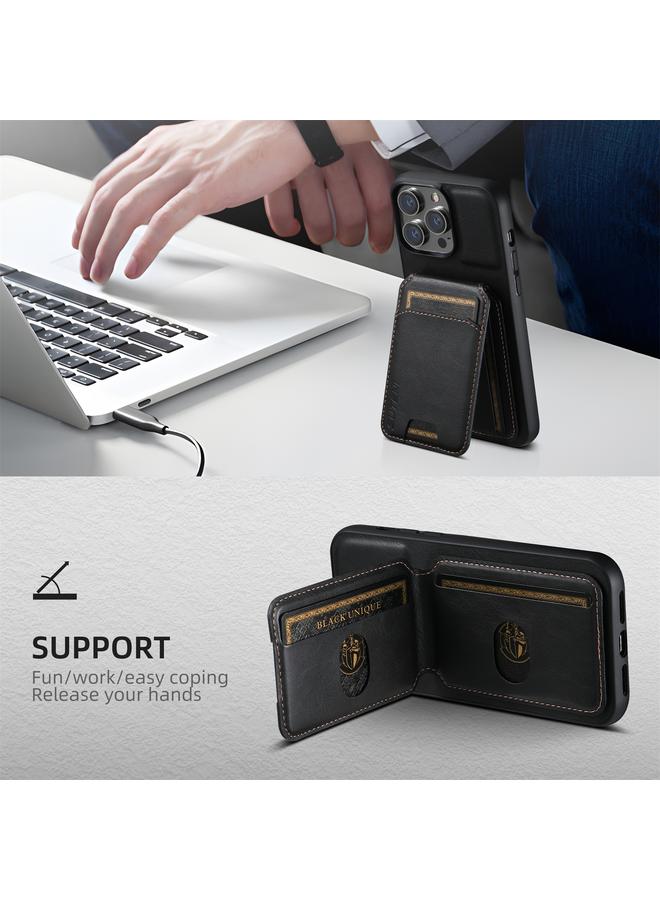 Suteni Case For iPhone 16 H02 Leather Wallet Stand Back Phone Case - Image 3