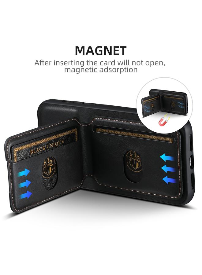 Suteni Case For iPhone 16 H02 Leather Wallet Stand Back Phone Case - Image 4