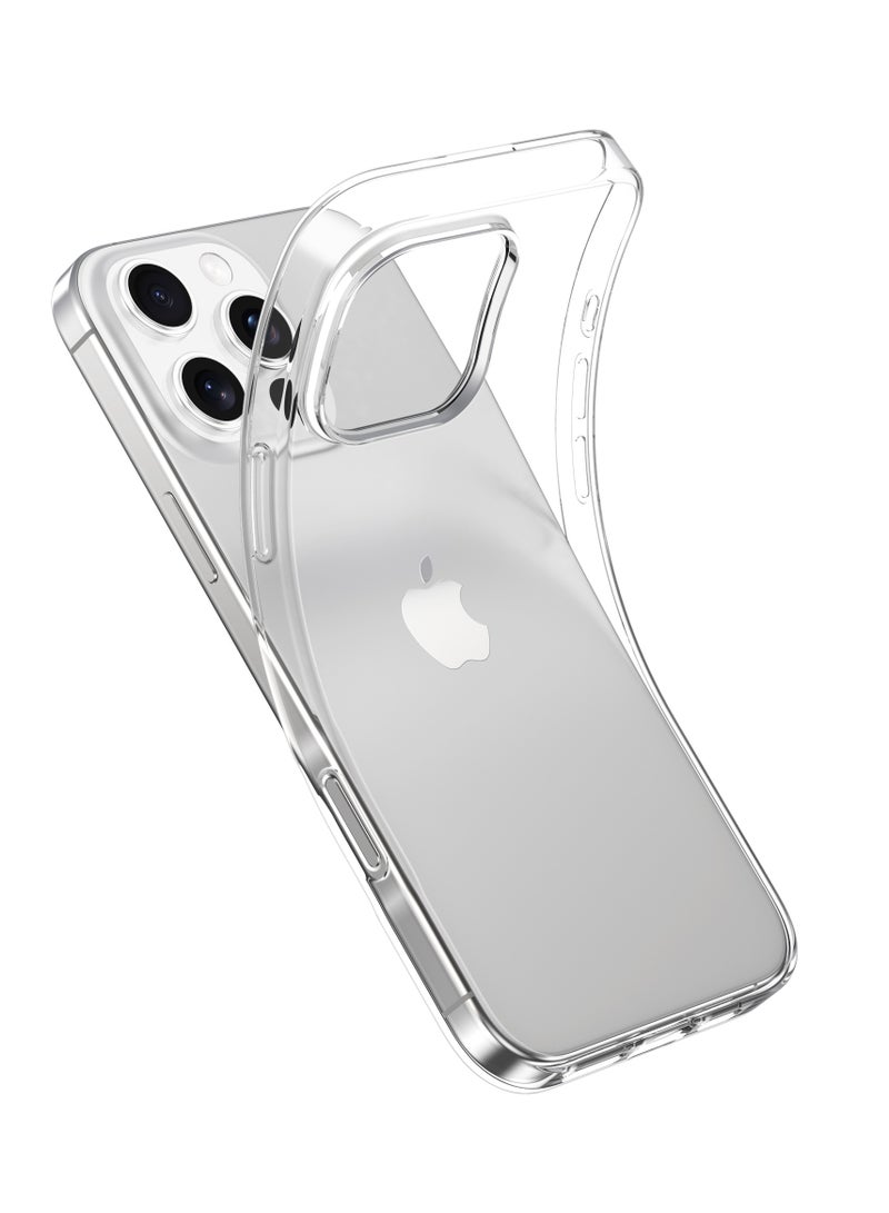 ديفيا كفر ايفون 16 برؤ ماكس شفاف تحمل السقوط من ارتفاع يصل إلى 1.2 متر【  جراب حافظة حماية آيفون 16 برؤ ماكس 】ناعم مصنوع من مادة TPU مرنة ومتينة - بي سي الصديقة للبشرة لمنع الاصفرار، مقاوم للسقوط، مقاوم للخدش - Image 1