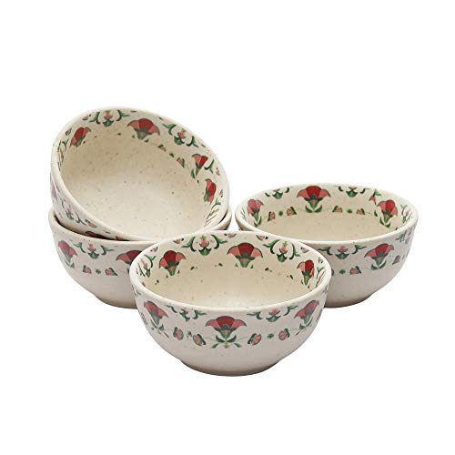 miah decor Miah Décor Handcrafted Ceramic Stoneware Dinner Bowls/Katori/Dessert Bowls Set-Pack of 4| Microwave,Dishwasher & Oven Safe |260 ml)|MD-271 - Image 3