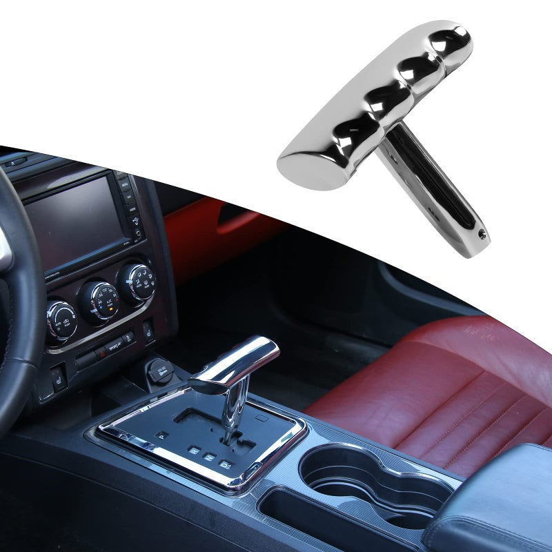 SQQP T Handle Gear Shift Knob Fit for 20122017 Jeep Wrangler JKfor 20112014 Dodge Durangofor 20092014 Dodge RAM Aluminum AlloyChrome