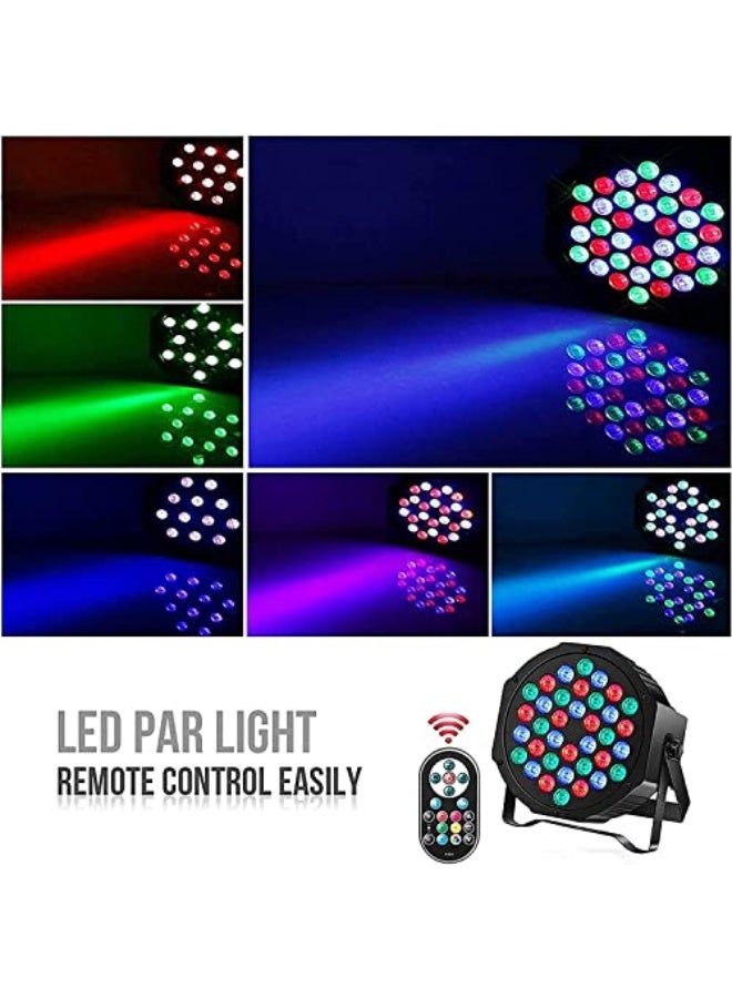 UKing LED Par Lights DJ Stage Light RGB 36 LED with Sound Activated Remote Control DJ Uplighting for Wedding Party Club Christmas Stage Lighting (2 Packs) - Image 2