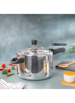 DELCASA Delcasa 5 liters Aluminum Pressure Cooker DC3337 Equipped with Whistling and Safety Valve and Inner Lid  - Image 1
