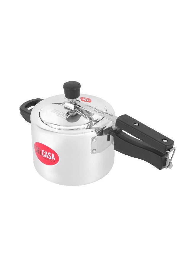Delcasa 5 liters Aluminum Pressure Cooker DC3337 Equipped with Whistling and Safety Valve and Inner Lid