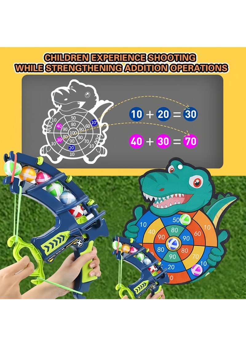 Target Shooting Games Kids Toys, Archery Toy Set, Safe Shooting Games Toys, 1 Dinosaur Bow and Arrow with 5 Sticky Balls for 4 5 6 7 8 9 Years Old Boys Girls Toy Set Gift  - Image 3