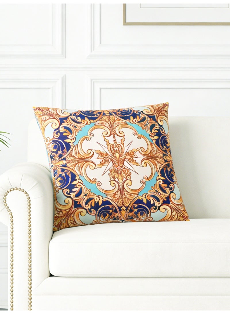 Luxury Velvet Cushion Covers Set of 2, 45x45 cm Throw Pillow Cover, Classic Retro Geometric Abstract Decorative Couch Pillow Case, For Living Room Sofa Car Couch Pillowcases（Double sided pattern） - Image 3
