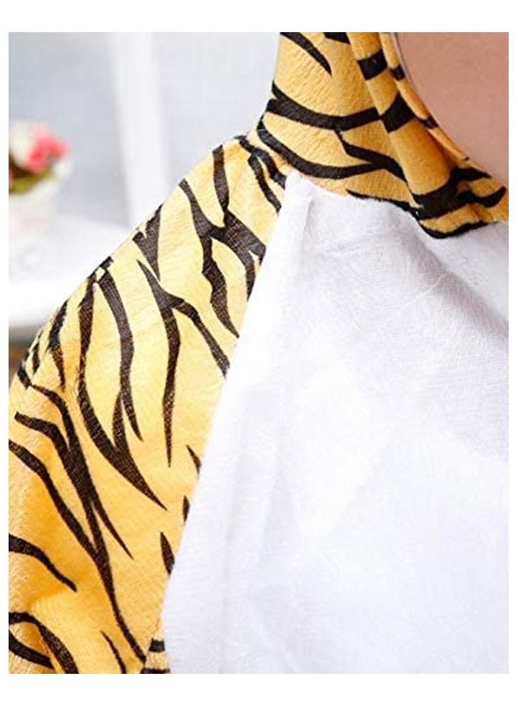 Brain Giggles Tiger Animal Plush Costume Design Carnival Party Jumpsuit for Kids Boys and Girls Large - Image 5