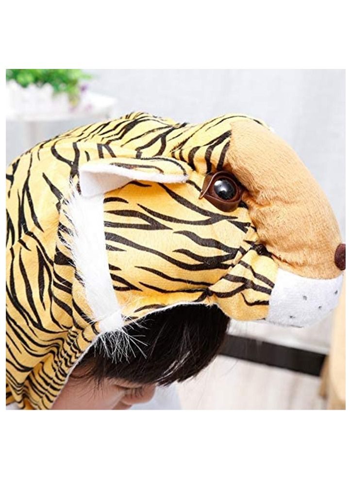 Brain Giggles Tiger Animal Plush Costume Design Carnival Party Jumpsuit for Kids Boys and Girls Large - Image 3